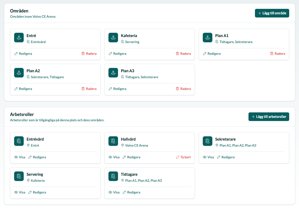 Skärmbild: evenemang i CupCrew.